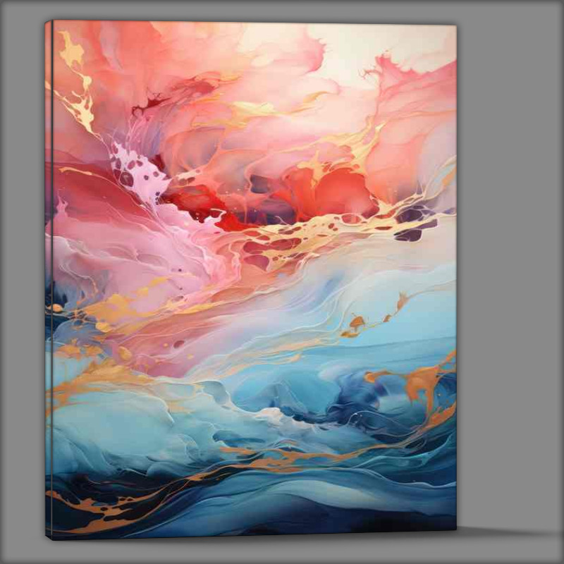 Buy Canvas : (Vivid Turbulence Colorful Palette of Seas)