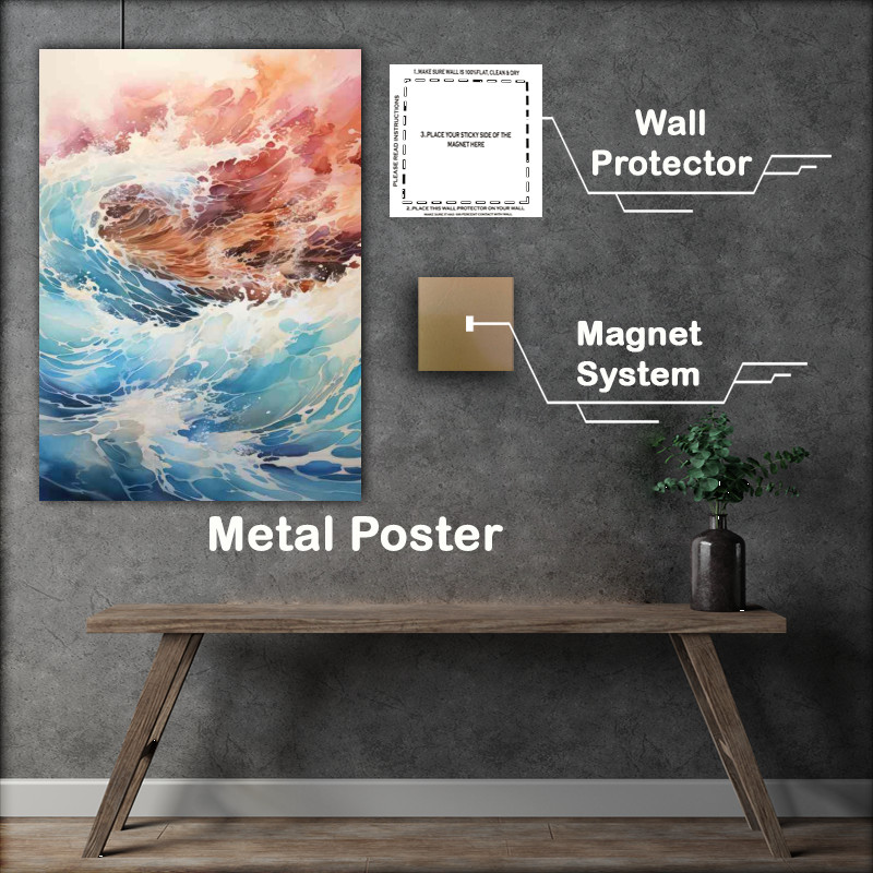 Buy Metal Poster : (haos in Color A Restless Sea)