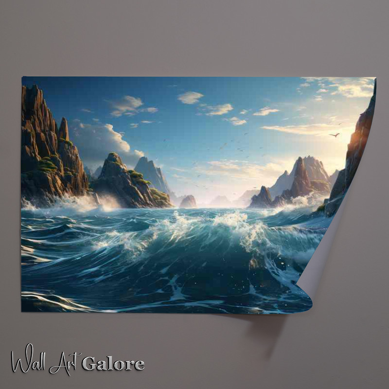 Buy Unframed Poster : (Daylight Struggles Seas in Turbulent Motion)