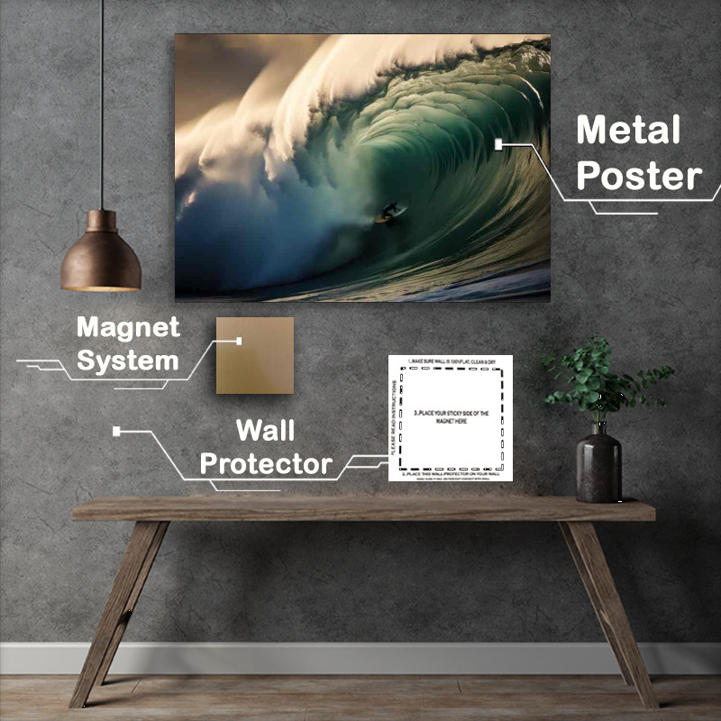 Buy Metal Poster : (Wave Symphony Natures Mighty Overture)