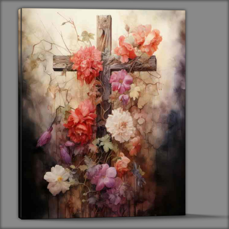 Buy Canvas : (The Floral Cross A Journey through Spirituality and Nature)