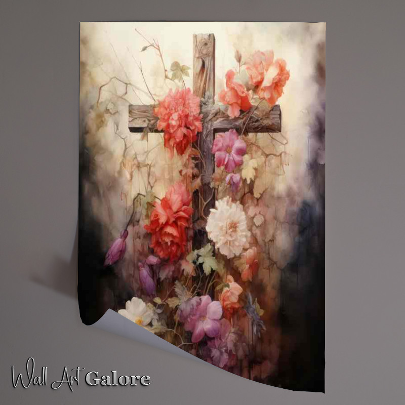 Buy Unframed Poster : (The Floral Cross A Journey through Spirituality and Nature)