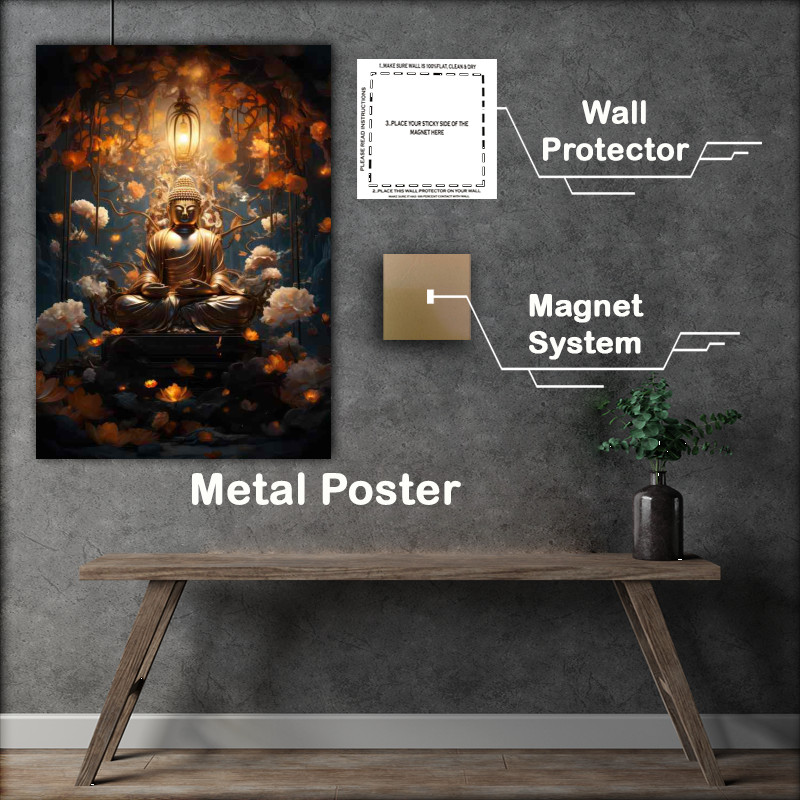 Buy Metal Poster : (Delving Deep into Buddhas Mystical Embrace)
