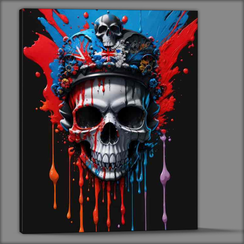 Buy Canvas : (Midnights Manuscript Writing the Macabre english skull)