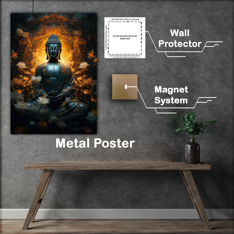 Buy Metal Poster : (Experience the Blissful Path of Buddhas Teachings)