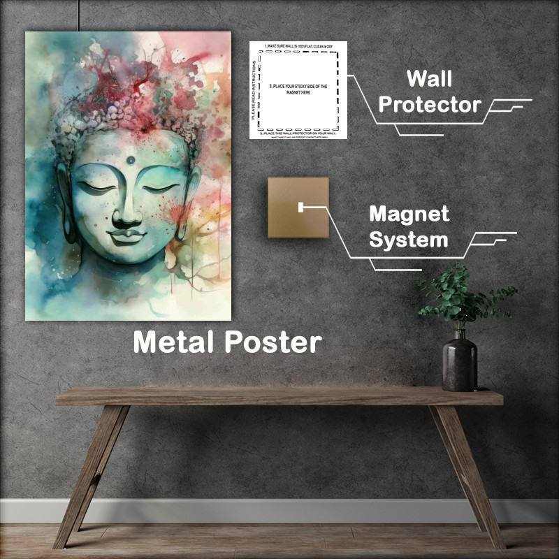 Buy Metal Poster : (Radiant Stillness The Enlightened Sages Tranquility)