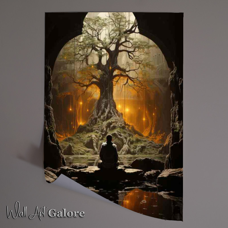 Buy Unframed Poster : (Spiritual Illumination Buddhas Radiant Grace Unveiled)