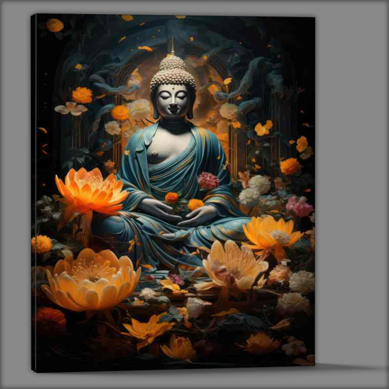 Buy Canvas : (The Radiant Aura of Buddha Discovering Divine Grace)