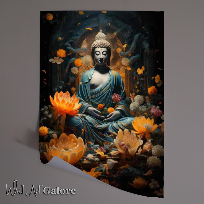 Buy Unframed Poster : (The Radiant Aura of Buddha Discovering Divine Grace)