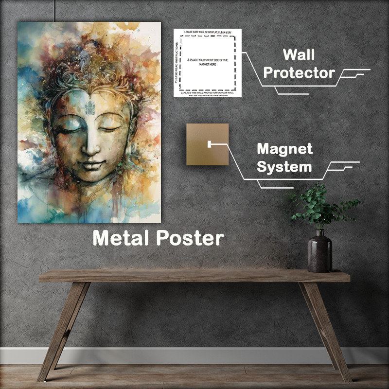 Buy Metal Poster : (The Sacred Art of Awakening Buddhas Divine Teachings)