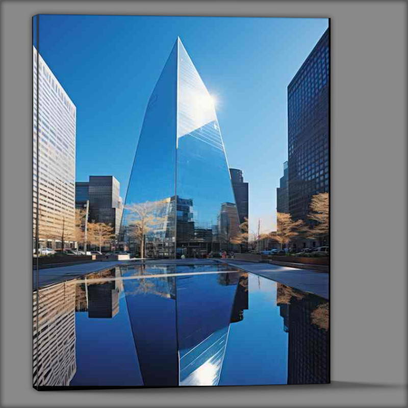 Buy Canvas : (Building Reflection in the ciry)