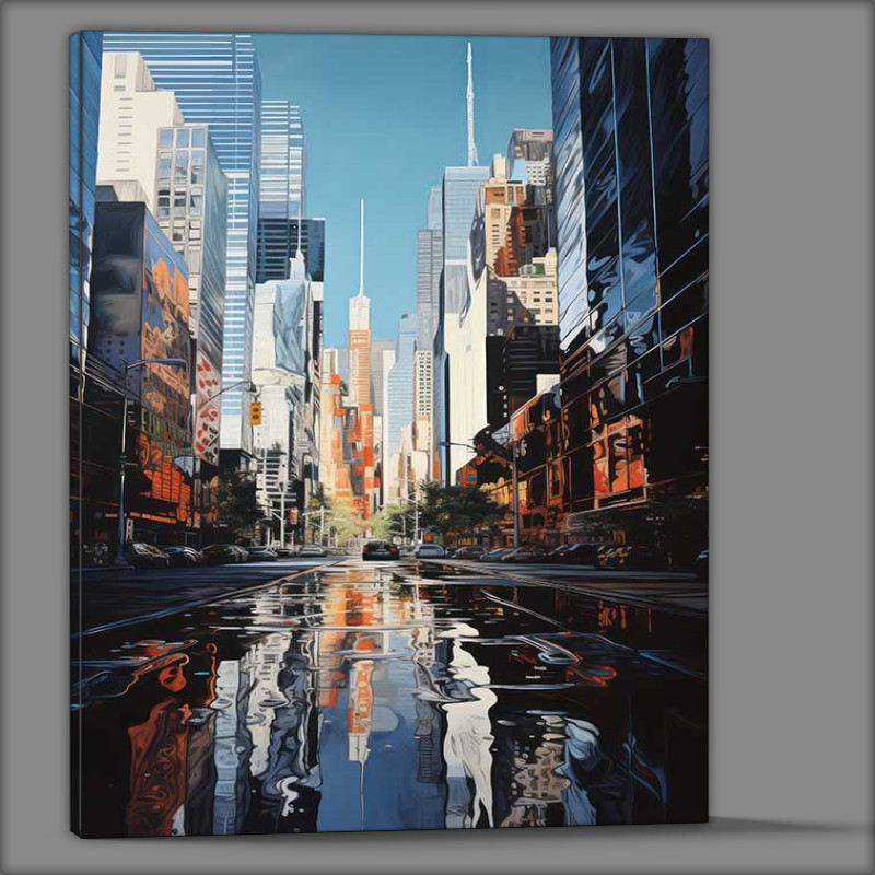 Buy Canvas : (Building Reflections with skyscrapers)
