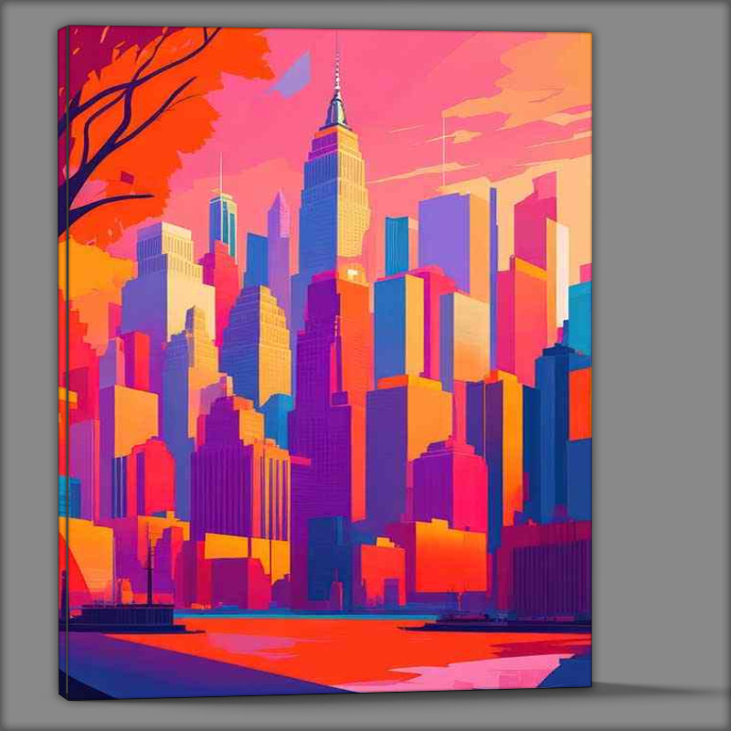 Buy Canvas : (New York flat design new modern fresh look)