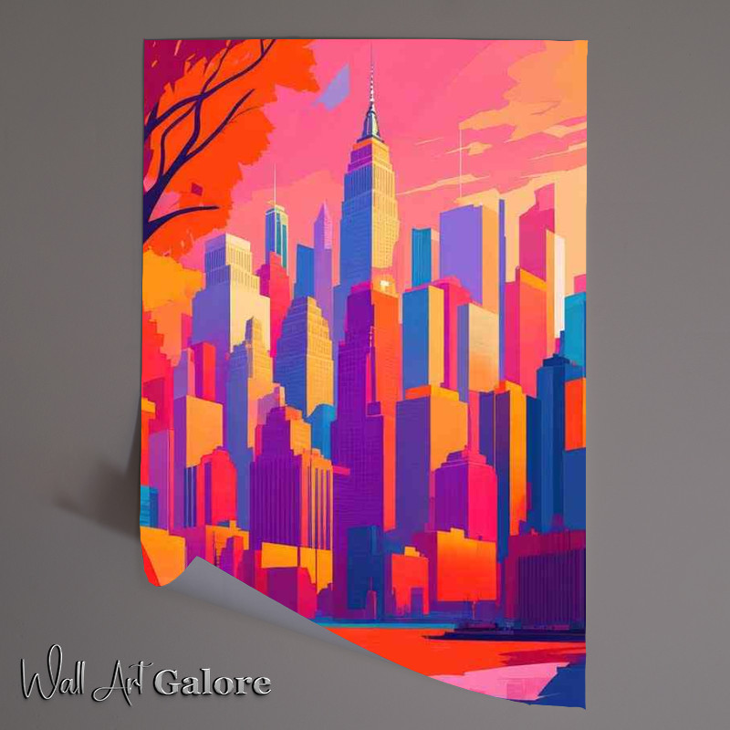 Buy Unframed Poster : (New York flat design new modern fresh look)