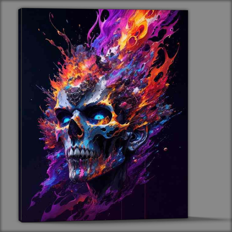 Buy Canvas : (Nights Narrative Chronicles of the Macabre coloured skull)