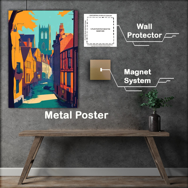 Buy Metal Poster : (The Shambles Of York Flat design)