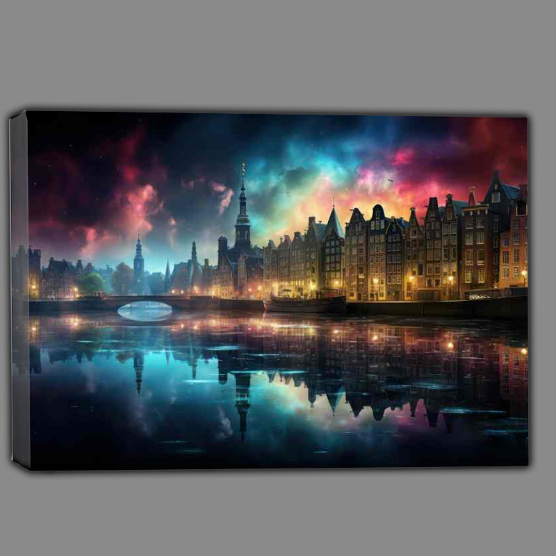 Buy Canal Reflection : (Amsterdam Skyline)