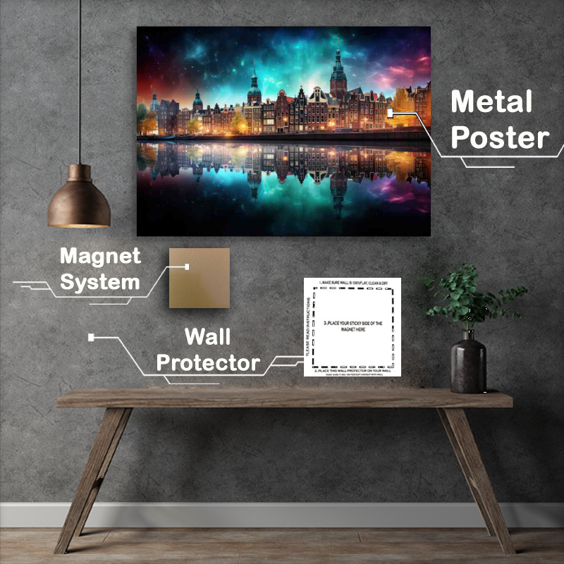 Buy : (Amsterdam Skyline Metal Poster)