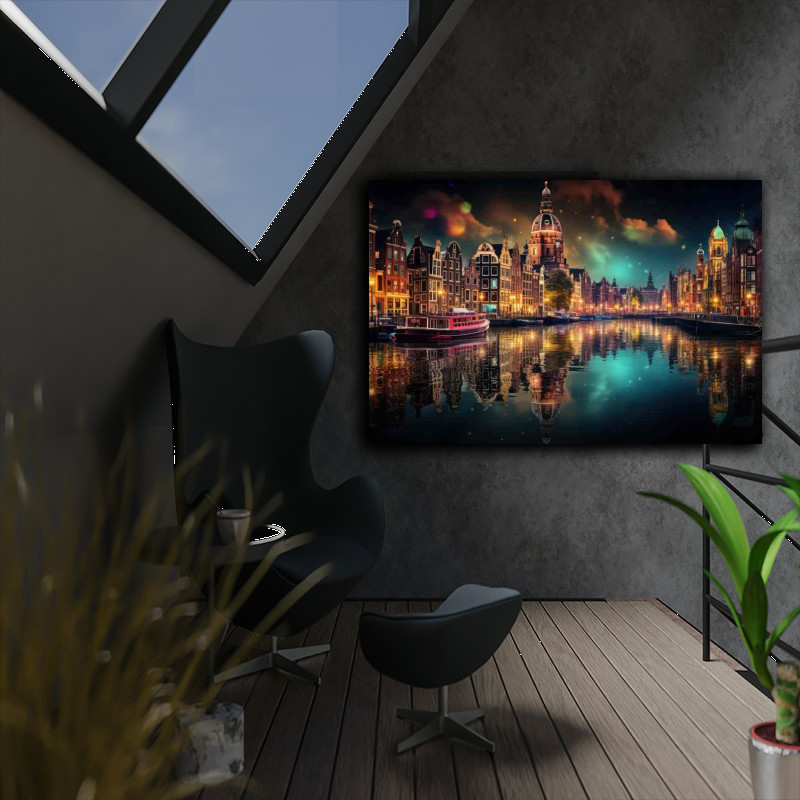 Buy Di-Bond with City Views : (Amsterdam Skyline at Night)
