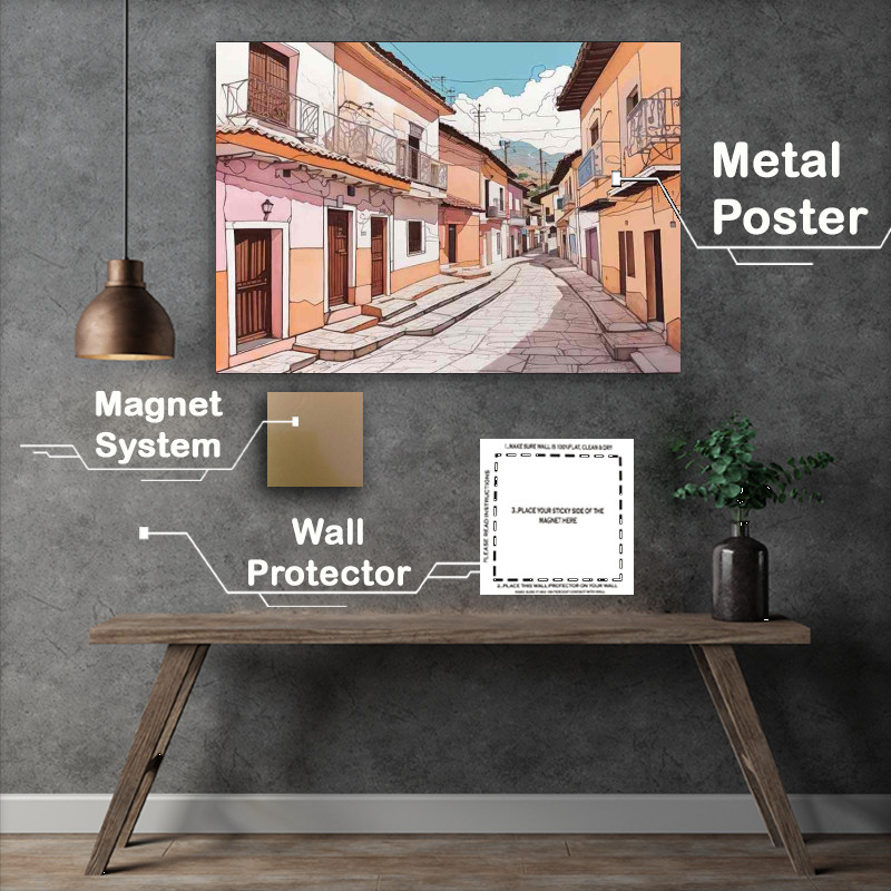 Buy Metal Poster : (A virtual tour of a painted vista)