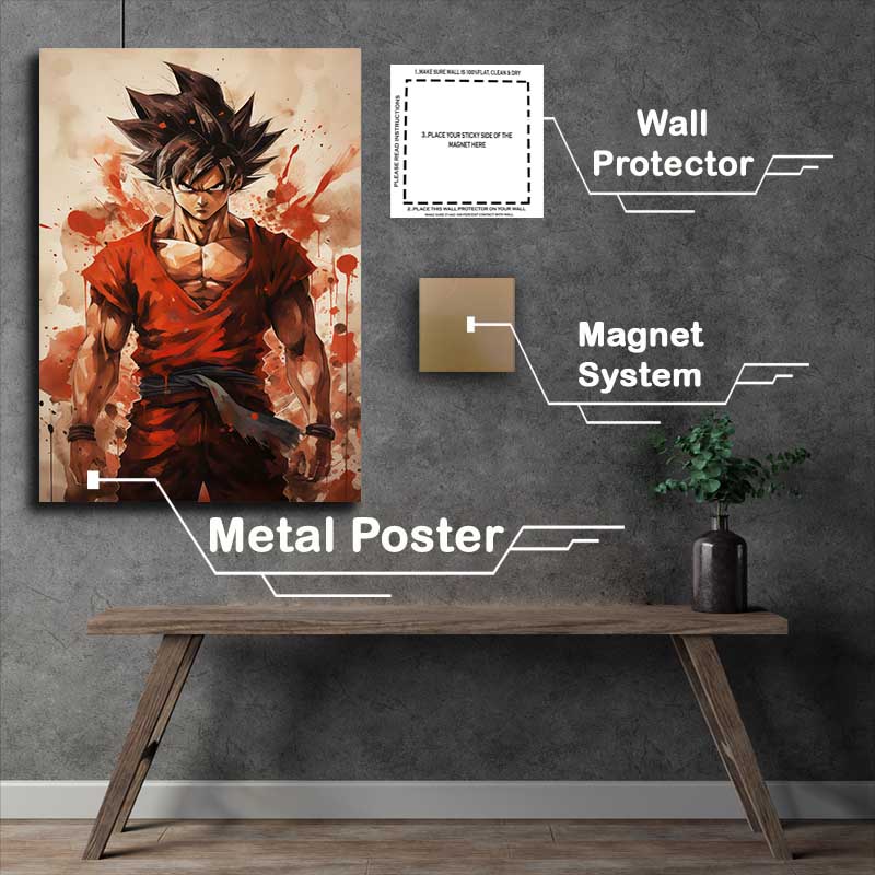 Buy Metal Poster : (Goku style pop art)
