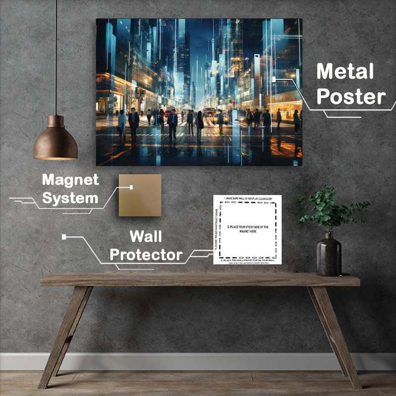 Buy Metal Poster : (Street Snapshots Capturing City Life)