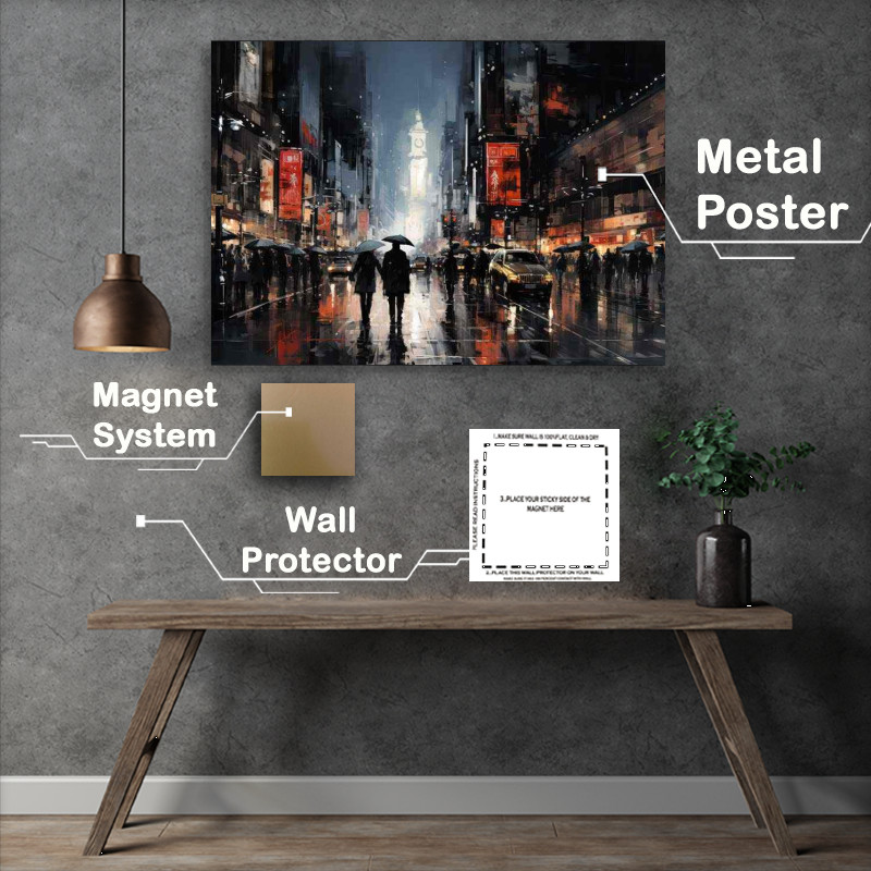 Buy Metal Poster : (Street Whispers A Glimpse into Urban Life)
