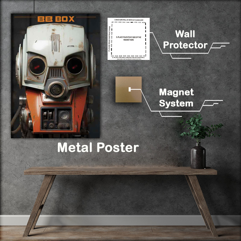 Buy Metal Poster : (Abstract Automation Cybernetic Faces)