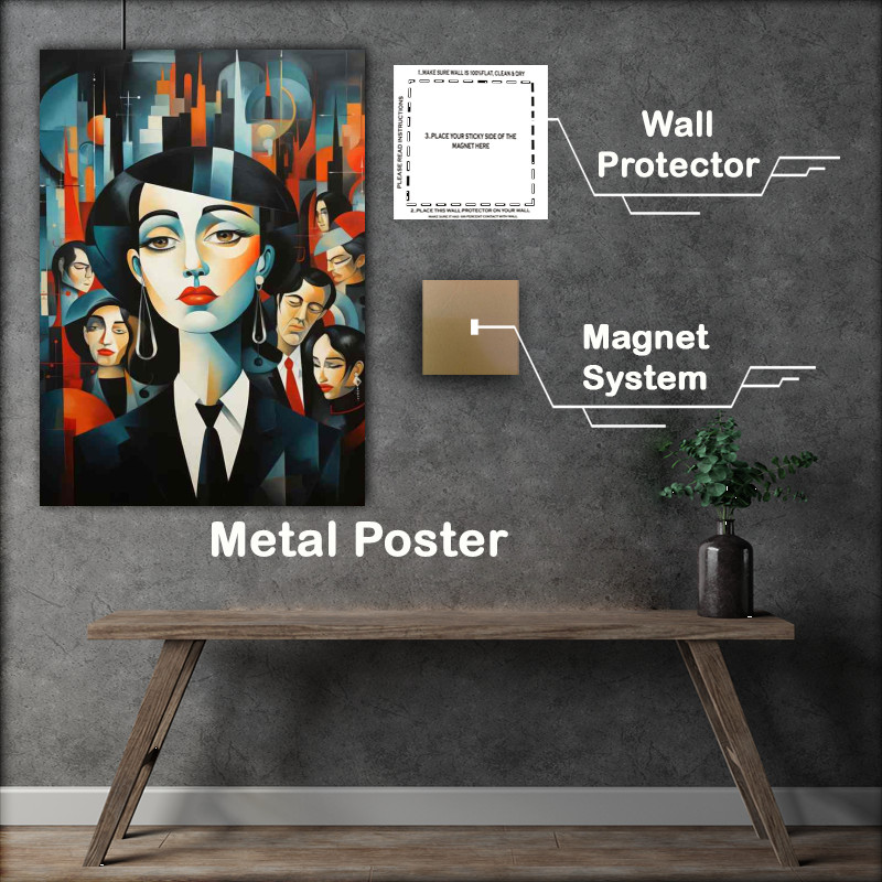 Buy Metal Poster : (Abstract Faces Artistic Impressions)