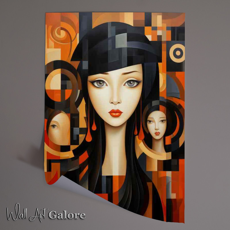 Buy Unframed Poster : (Abstract Faces Diverse Artistry)