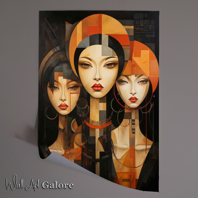 Buy Unframed Poster : (Abstract Faces Intuitive Art)
