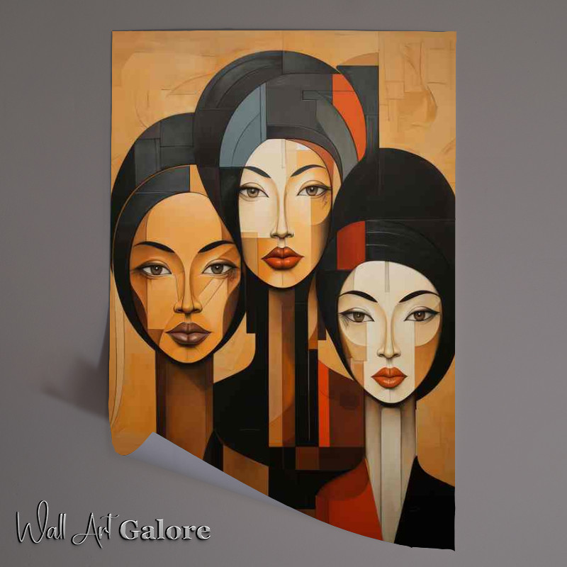Buy Unframed Poster : (Abstract Faces Transformative Art)