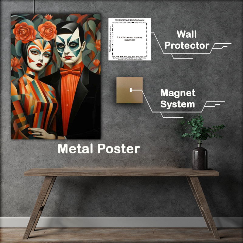 Buy Metal Poster : (Abstract Faces Visionary Art)