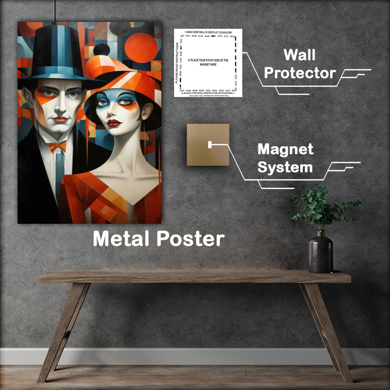 Buy Metal Poster : (Abstract Faces in Color)