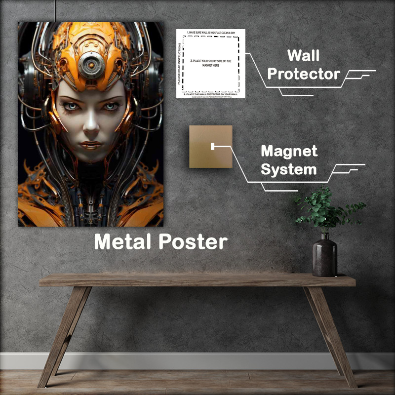 Buy Metal Poster : (Automated Artistry Abstract Faces)