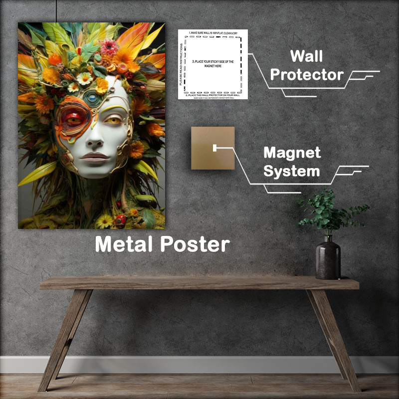 Buy Metal Poster : (Beyond Recognition Abstract Faces in Art)