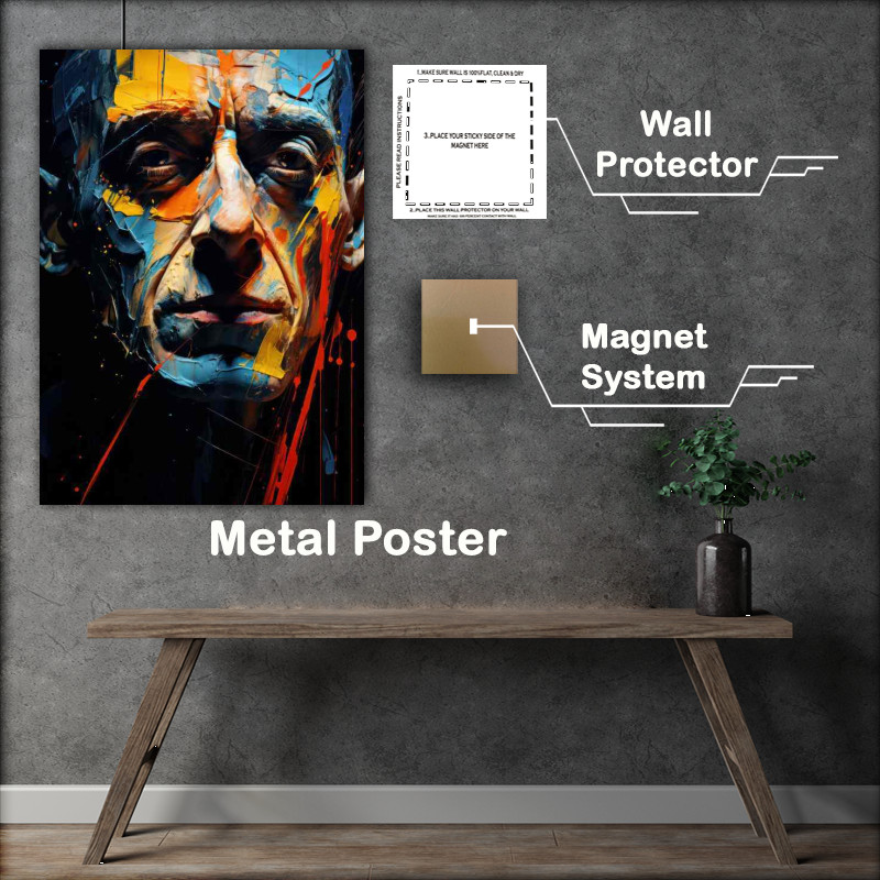 Buy Metal Poster : (Cubist Contours Reimagining the Human Face)