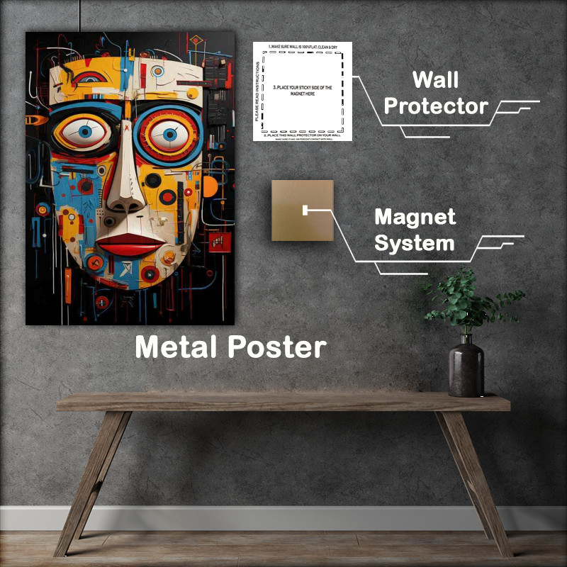 Buy Metal Poster : (Distorted Dimensions Faces in Abstract Spaces)