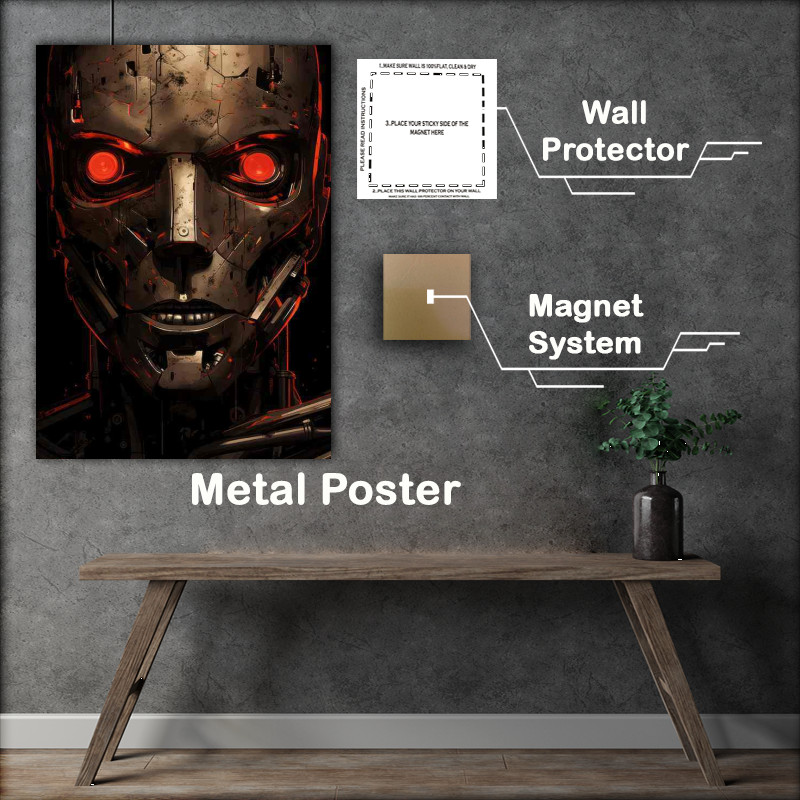 Buy Metal Poster : (Distorted Reflections Faces Reimagined)