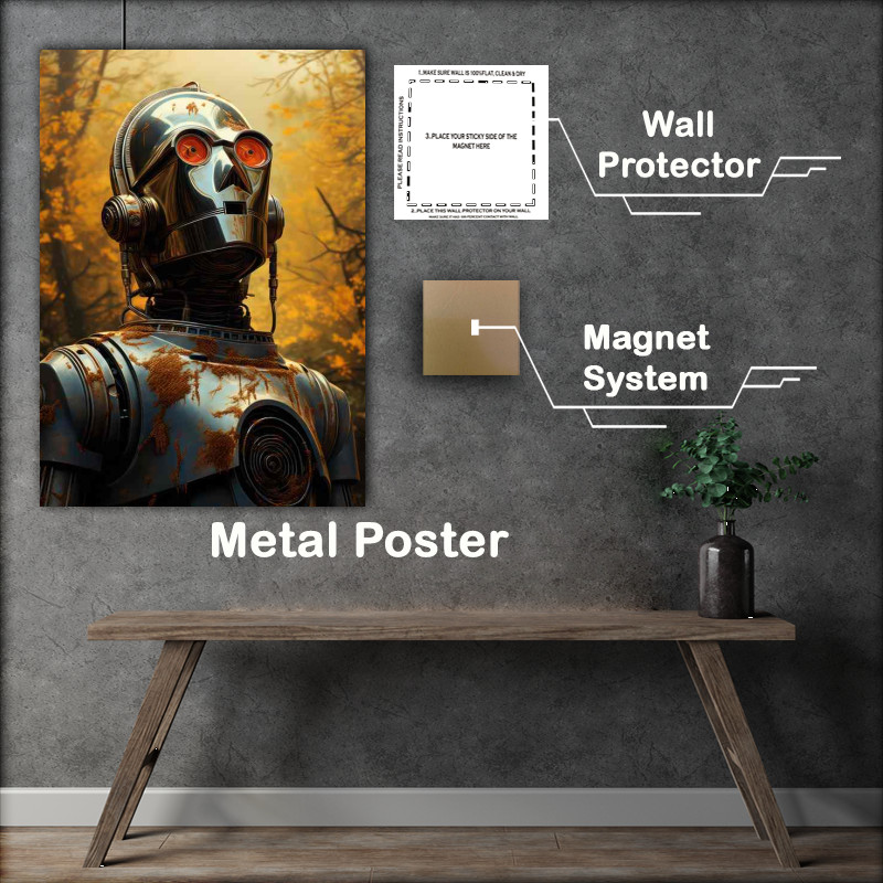 Buy Metal Poster : (Ecliptic Entities Abstract Faces in Space)