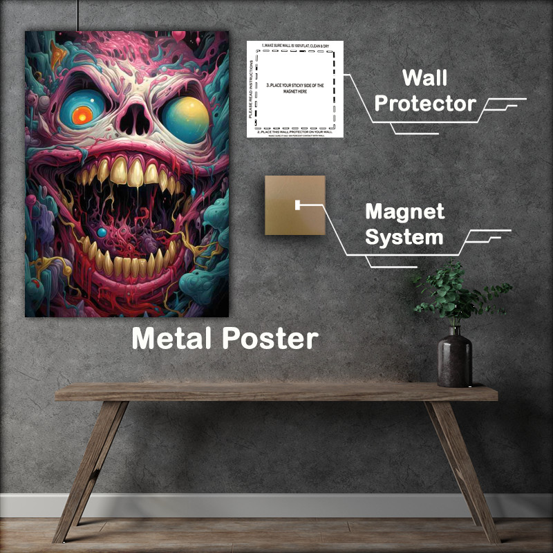 Buy Metal Poster : (Ephemeral Expressions Faces in Abstraction)