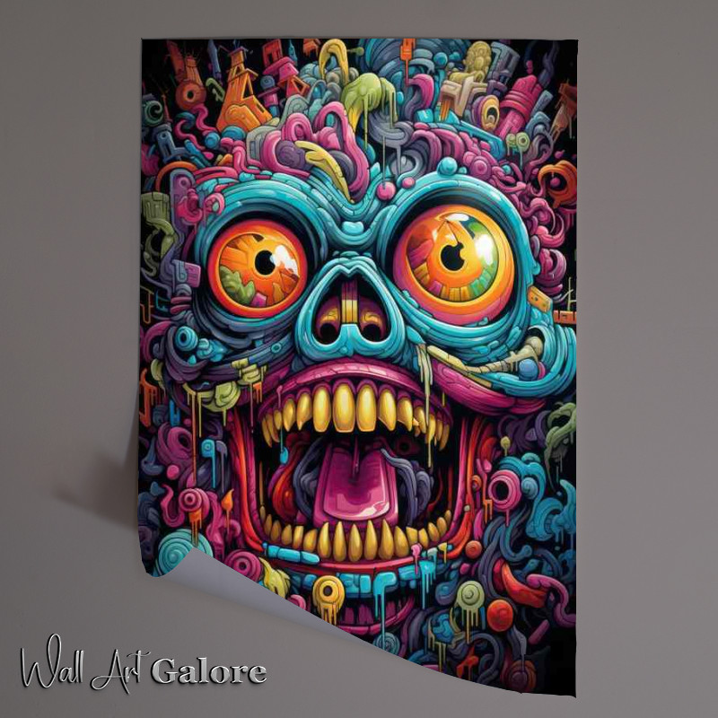 Buy Unframed Poster : (Expressive Abstract Face Art)