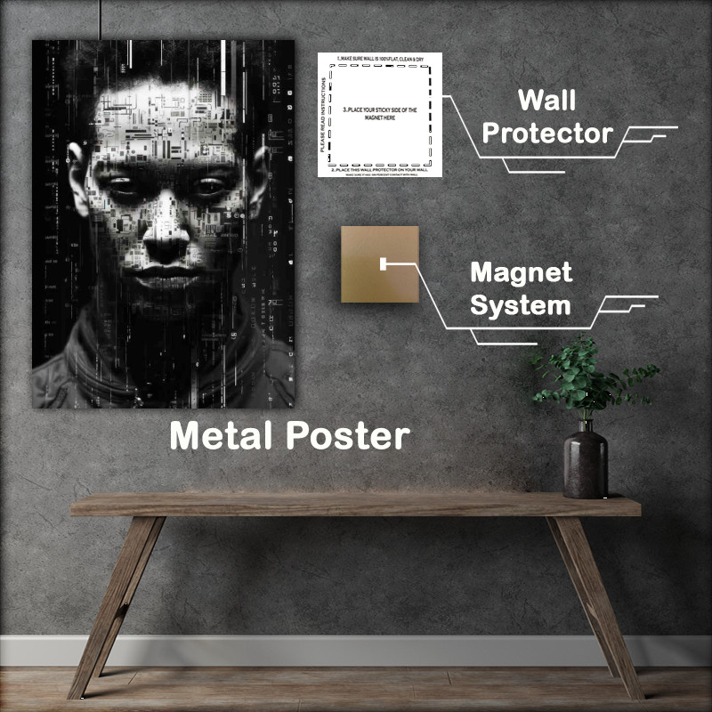 Buy Metal Poster : (Fragmented Identity Abstract s)