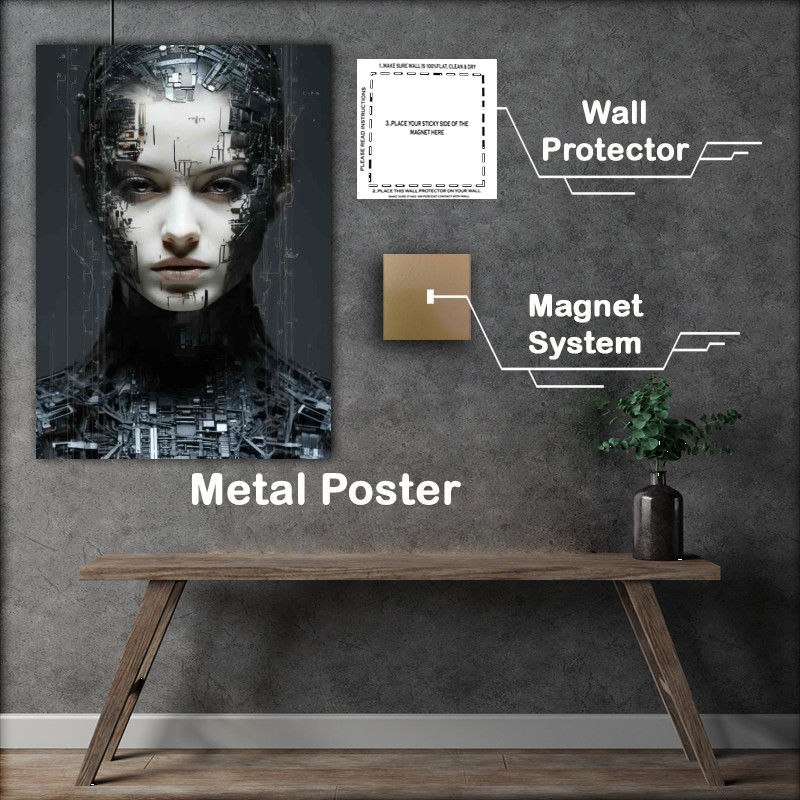 Buy Metal Poster : (Fragmented Souls Abstract Interpretations of Faces)