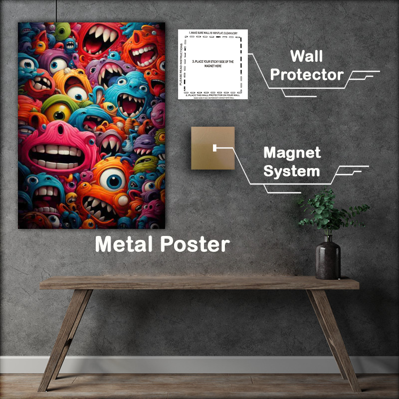 Buy Metal Poster : (Innovative Abstract Face Creations)