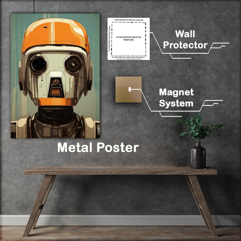 Buy Metal Poster : (Mechanical Expression Cyber Faces)