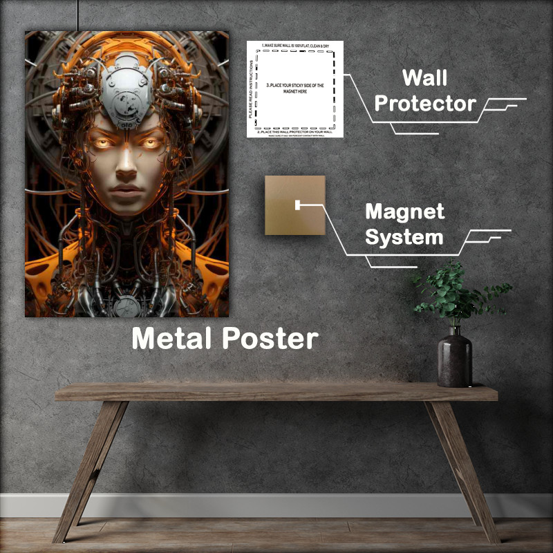 Buy Metal Poster : (Robotic Reflections Abstract s)