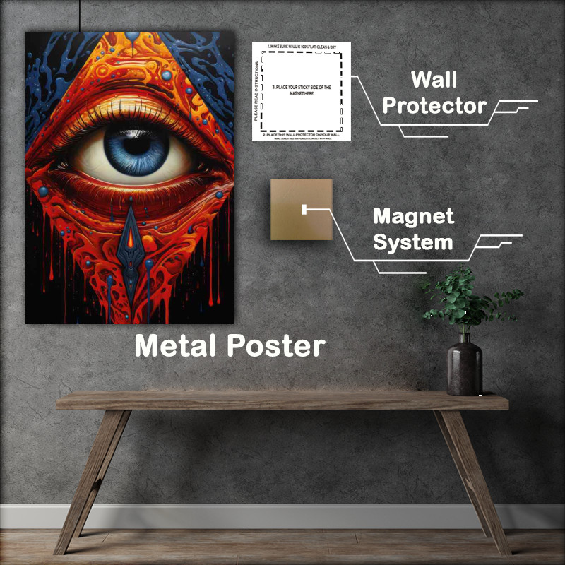 Buy Metal Poster : (Surreal Visages Unconventional Face Art)