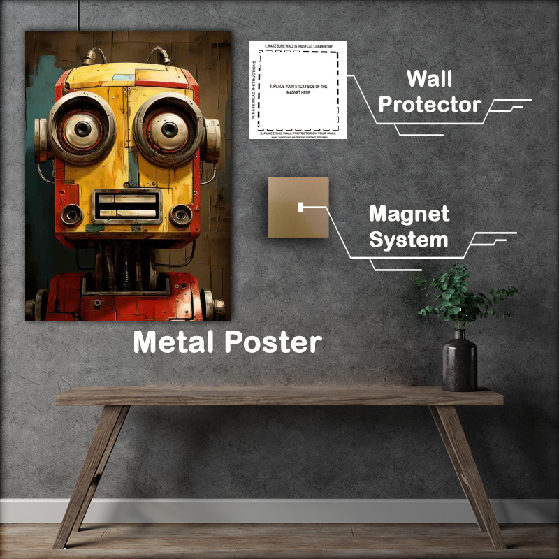 Buy Metal Poster : (Synthetic Shadows Mechanical Faces)