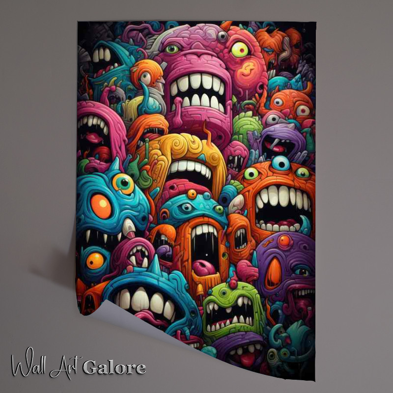 Buy Unframed Poster : (Unique Abstract Faces Compilation)